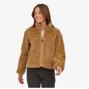 Patagonia Lunar Dusk Teddy Sherpa Fleece Jacket Caramel Tan Size XS